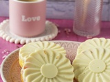 Moelleux pralines roses coque chocolat blanc
