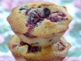 Muffins fruits rouges, amandes et pépites de chocolat