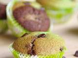 Muffins marbrés pistache et chocolat