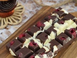 Tablette de franui {Chocolat noir-blanc et framboises}