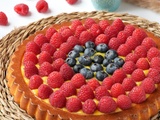 Tarte lemon curd et framboises
