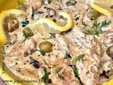 Emincés de Poulet aux Olives vertes et sauce Cironnée
