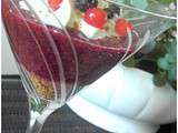 Gaspacho de Fruits Rouges sur Spéculoos; Espuma de Menthe pour le sbcb