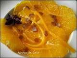 Salade d'Oranges au sirop épicé aux Pépites de Dattes