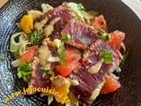 Tataki de Thon rouge et Salade de Fenouil au Pamplemousse et Orange