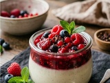 Panna cotta aux fruits rouges et poivre Timut : le dessert chic et sans cuisson prêt en 15 minutes