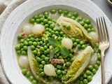 Petits pois à la française aux lardons et oignons