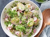 Salade de pommes grenaille aux radis roses