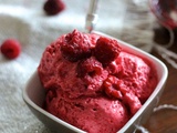 Sorbet à la framboise et menthe poivrée