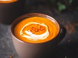 Velouté de carottes au lait de coco et curry