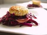 Acbb : Tomme panée et salade de chou rouge / Breadcrumbs and cumin coated tomme and red cabbage salad