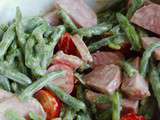 Salade haricots verts-saucisson vaudois / Green beans and saucisson vaudois salad