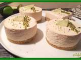 Cheesecake au citron vert et pistache sans cuisson