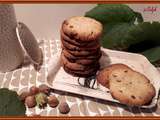 Cookies à la poudre de noisettes et pépites de chocolat