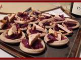 Tartelettes au foie gras et aux pignons