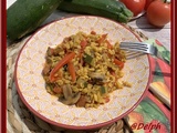 Blé aux légumes et chorizo