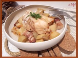 Cabillaud aux lardons pommes de terre et patates douce