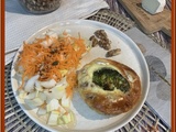 Clafoutis aux champignons, brocoli, noix et fromage de chèvre