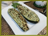 Courgettes farcies au poulet et chèvre