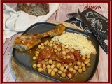 Cuisses de poulet et chorizo aux tomates et pois chiche