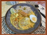 Curry de cabillaud aux oeufs et patate douce
