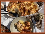 Gratin de pommes de terre, chou-fleur et œufs durs