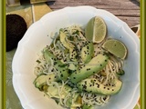 Nouilles froides au citron vert et avocat