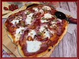 Pizza aux poivrons marinés et bacon
