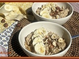 Porridge à la banane et beurre de cacahuète