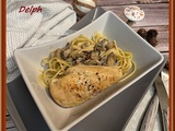 Poulet à la crème et champignons