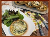 Quiche aux épinards, jambon et pélardon