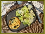 Quiche sans pâte à la truite fumée et épinards