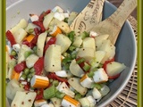 Salade de pommes de terre aux poivrons et surimi