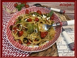 Spaghettis aux tomates cerises et poivrons verts