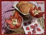 Verrine de fromage blanc à la pistache et fraises