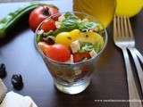 Salade de tomates cerises à la feta et au basilic