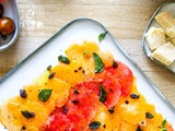 Carpaccio de melon et de pastèque