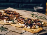 Flatbreads pour l'apéritif aux figues et au chèvre ou aux cèpes