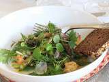 Poêlée de langoustines et asperges en salade