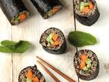 Sushis de quinoa végétariens aux légumes et à la menthe