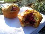 Muffins framboises et amandes torréfiées... Le soleil de cet hiver