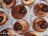 Cupcakes tiramisu: café/mascarpone au chocolat pour la saint Valentin