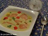 Velouté Dubarry (chou-fleur) au saumon fumé pour recette de Calendrier de l'Avent Gourmand 2020