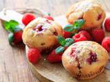 Muffins aux amandes et aux framboises