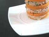 Millefeuille thon - coriandre - oignon - butternut