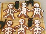 Sablés squelettes d'Halloween au chocolat