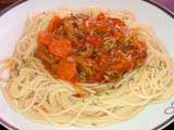 Spaghetti aux moules et aux carottes