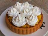 Tarte-gâteau à la mangue caramélisée (et crème fouettée à la vanille)