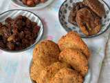 Cookies aux flocons d'avoine, polenta, figues et raisins secs