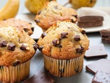 Muffins poire / banane aux pépites de chocolat